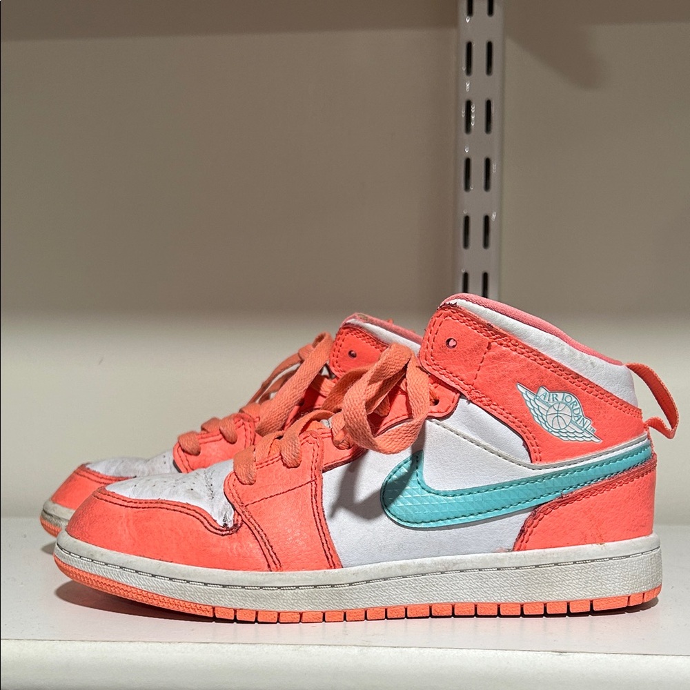 Nike Kids' Coral and Teal Sneakers - Picture 1 of 6